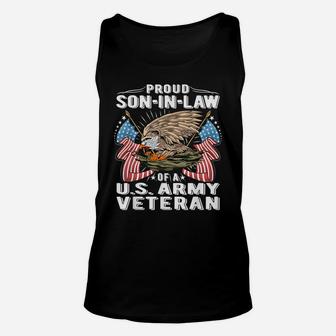 Mens Proud Son-In-Law Of A Us Army Veteran - Vet's Family Gift Unisex Tank Top | Crazezy DE