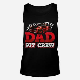 Mens Race Car Birthday Party Racing Family Dad Pit Crew Unisex Tank Top | Crazezy