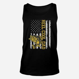 Mens Reel Cool Dad Fishing Father's Day Gift T Shirt 4Th Of July Unisex Tank Top | Crazezy DE