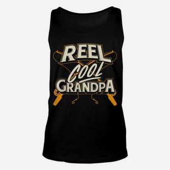 Mens Reel Cool Grandpa Fishing Granddad Father's Day Gift Unisex Tank Top | Crazezy