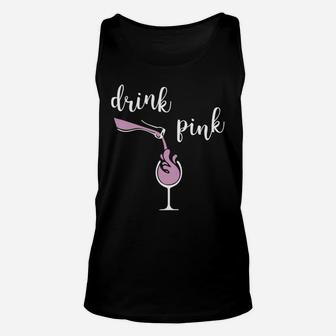 Mens Rose Wine Lover Drink Pink Bachelorette Party Unisex Tank Top - Thegiftio UK