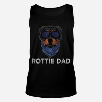 Mens Rottie Dad Rottweiler Dog Puppy Father For Men Grandpa Dad Unisex Tank Top | Crazezy AU