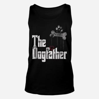 Mens The Dogfather Dad Dog, Funny Father's Day Tee Unisex Tank Top | Crazezy