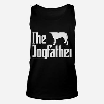 Mens The Dogfather, Pitbull Dog Dad, Best Dog Daddy Ever Sweatshirt Unisex Tank Top | Crazezy DE