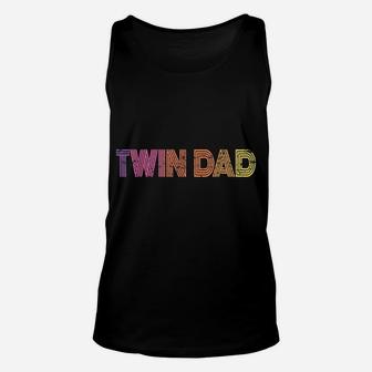 Mens Twin Dad, Father's Day, Father Of Twins Papa, Daddy, Funny Unisex Tank Top | Crazezy CA