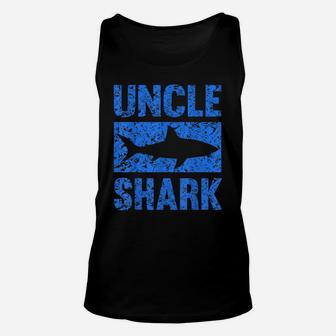 Mens Uncle Shark - Birthday Gift Shirt For Shark Lovers Unisex Tank Top | Crazezy
