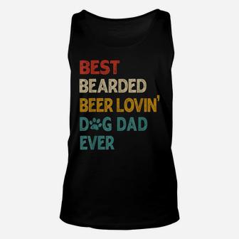 Mens Vintage Best Bearded Beer Lovin Dog Dad Unisex Tank Top | Crazezy AU
