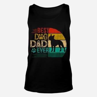 Mens Vintage Best Boston Terrier Ever Shirt Father's Day For Dad Unisex Tank Top | Crazezy CA