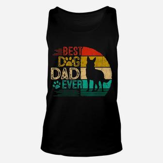 Mens Vintage Best German Shepherd Ever Shirt Father's Day For Dad Unisex Tank Top | Crazezy UK