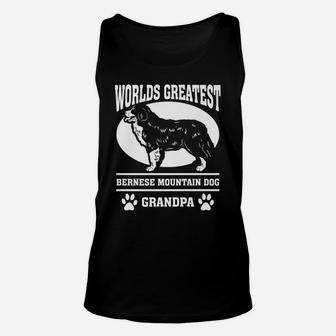 Mens Worlds Greatest Bernese Mountain Dog Grandpa Unisex Tank Top | Crazezy