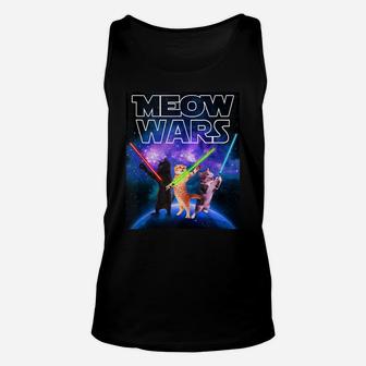 Meow Wars Cat Space Kitty Funny Gifts For Cats Lovers Unisex Tank Top | Crazezy CA