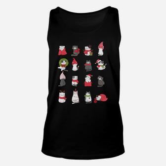 Meowy Cat Christmas Cute Santa Cats Lovers Unisex Tank Top | Crazezy AU