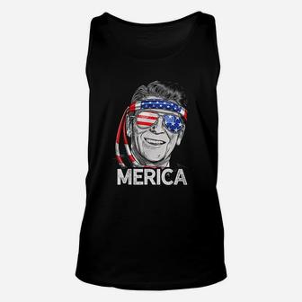 Merica American Flag Unisex Tank Top | Crazezy