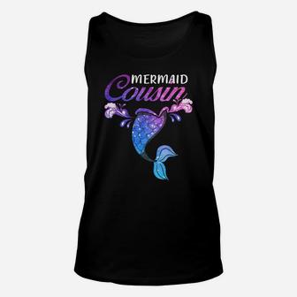 Mermaid Cousin Mermaid Birthday Party Family Unisex Tank Top | Crazezy DE