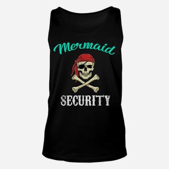 Mermaid Security Shirt Pirate Merman Funny Swimmer Party Unisex Tank Top | Crazezy AU