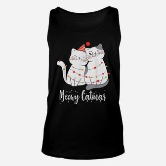 Merry Catmas Cats Christmas Couples Cat Lovers Xmas Unisex Tank Top | Crazezy