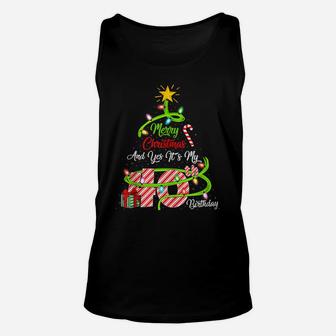 Merry Christmas And Yes It's My 40Th Birthday Christmas Tree Unisex Tank Top | Crazezy DE