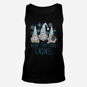 Merry Christmas Gnomies Winter Snowflake Funny Gnome Gift Unisex Tank Top | Crazezy