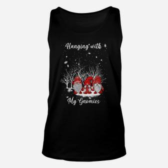 Merry Christmas Hanging With My Gnomies Gnome Unisex Tank Top | Crazezy UK