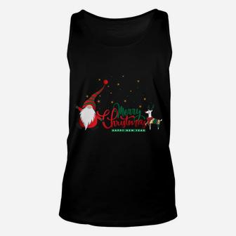 Merry Christmas Outfit Gift Cute Santa Claus Elf Reindeer Sweatshirt Unisex Tank Top | Crazezy AU