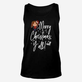 Merry Christmas, Y'all Unisex Tank Top | Crazezy