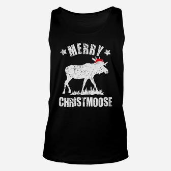 Merry Christmoose Family Christmas Pajamas Moose Unisex Tank Top | Crazezy CA