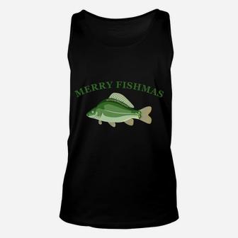 Merry Fishmas Fishing Christmas Fish Funny Gift Unisex Tank Top | Crazezy UK
