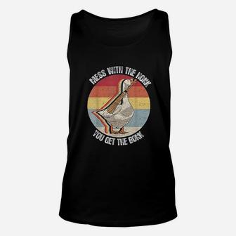 Mess With The Honk You Get The Bonk Goose Unisex Tank Top | Crazezy UK