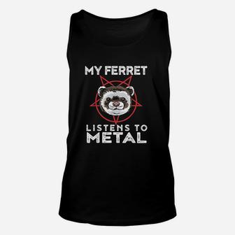 Metal Ferret Goth And Heavy Metal Animal Unisex Tank Top | Crazezy