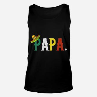 Mexican Fiesta Birthday Party Theme Papa Matching Family Dad Unisex Tank Top | Crazezy AU