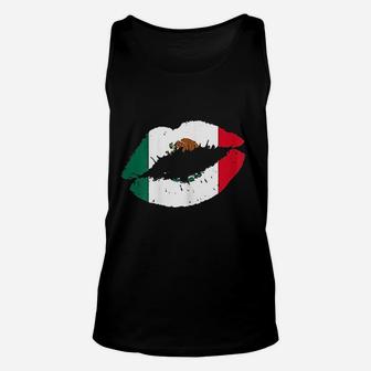 Mexico Lips Kiss Mexican Flag Pride Mexicana Unisex Tank Top | Crazezy CA