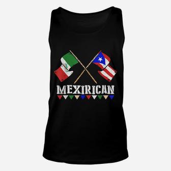 Mexirican Design, Puerto Rican Flag Gift, Cinco De Mayo Unisex Tank Top | Crazezy CA