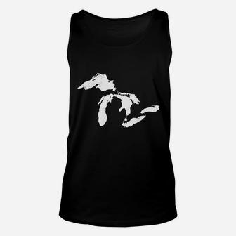 Michigan Map Great Lakes Midwest Mitten Vintage Gift Unisex Tank Top | Crazezy CA