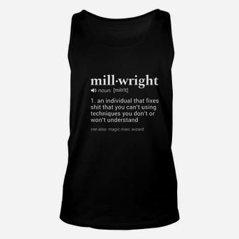 Millwright Funny Dictionary Definition Design Unisex Tank Top | Crazezy UK