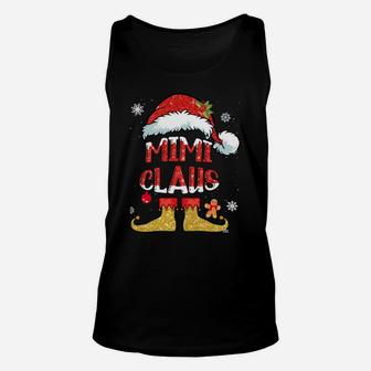 Mimi Claus Christmas Santa Hat Family Group Matching Pajama Sweatshirt Unisex Tank Top | Crazezy UK