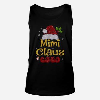 Mimi Claus Shirt Christmas Pajama Family Matching Xmas Unisex Tank Top | Crazezy