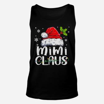 Mimi Claus Shirt Christmas Pajama Family Matching Xmas Unisex Tank Top | Crazezy