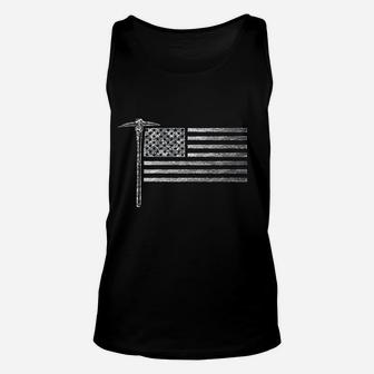 Miner American Flag Mining Unisex Tank Top - Thegiftio