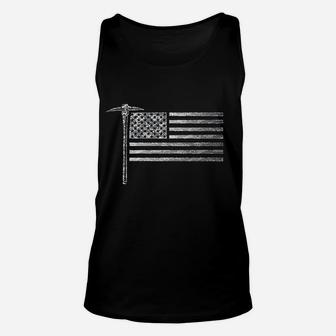 Miner American Flag Mining Unisex Tank Top - Thegiftio