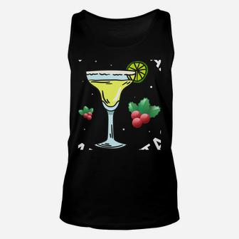 Mistletoes And Margaritas Xmas Gift Women Christmas Drinking Sweatshirt Unisex Tank Top | Crazezy