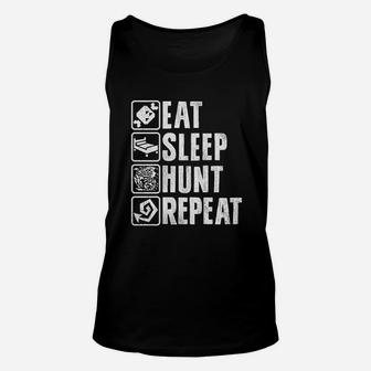 Monster Hunter Video Game Eat Sleep Hunt Repeat Unisex Tank Top | Crazezy