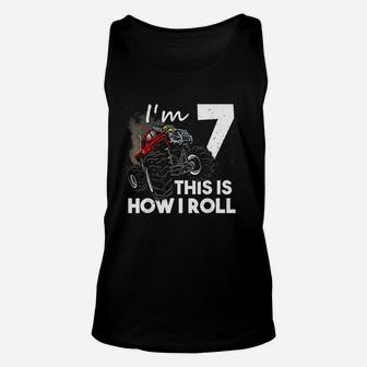 Monster Truck 7 Years Old Unisex Tank Top | Crazezy
