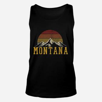 Montana Vintage Mountains Nature Hiking Outdoor Gift Unisex Tank Top | Crazezy UK