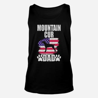 Mountain Cur Dad Dog Lover American Us Flag Unisex Tank Top | Crazezy CA