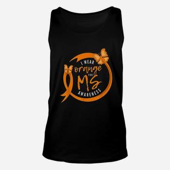 Multiple Sclerosis Awareness Wear Orange Unisex Tank Top | Crazezy