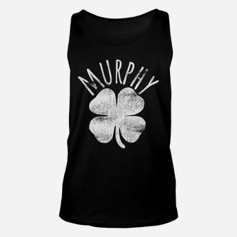 Murphy Irish Clover St Patrick's Day Matching Family Gift Unisex Tank Top | Crazezy