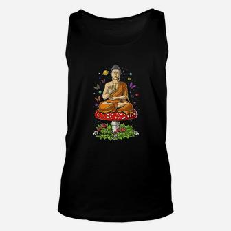 Mushroom Buddha Zen Yoga Unisex Tank Top | Crazezy UK