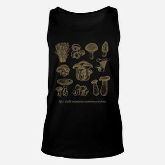 Mushrooms Foraging Forest Cottagecore Aesthetic Goblincore Unisex Tank Top | Crazezy