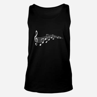 Musical Notes Music Dad Unisex Tank Top | Crazezy