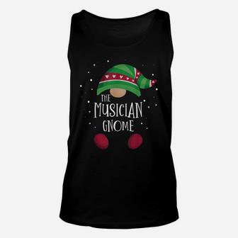 Musician Gnome Family Matching Pajamas Christmas Gift Unisex Tank Top | Crazezy